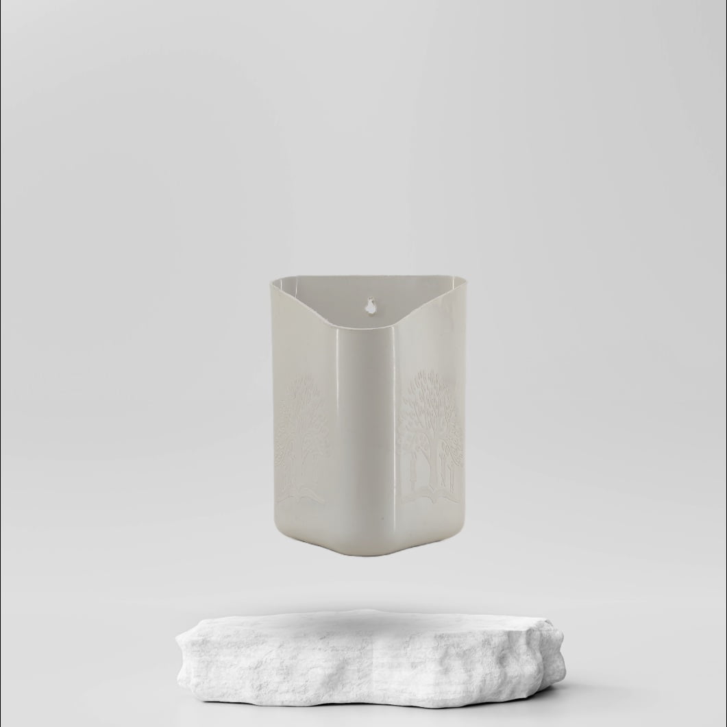 Buy 6" Wall Hanging White Plastic Pot ₹42.00 Online in Ahmedabad